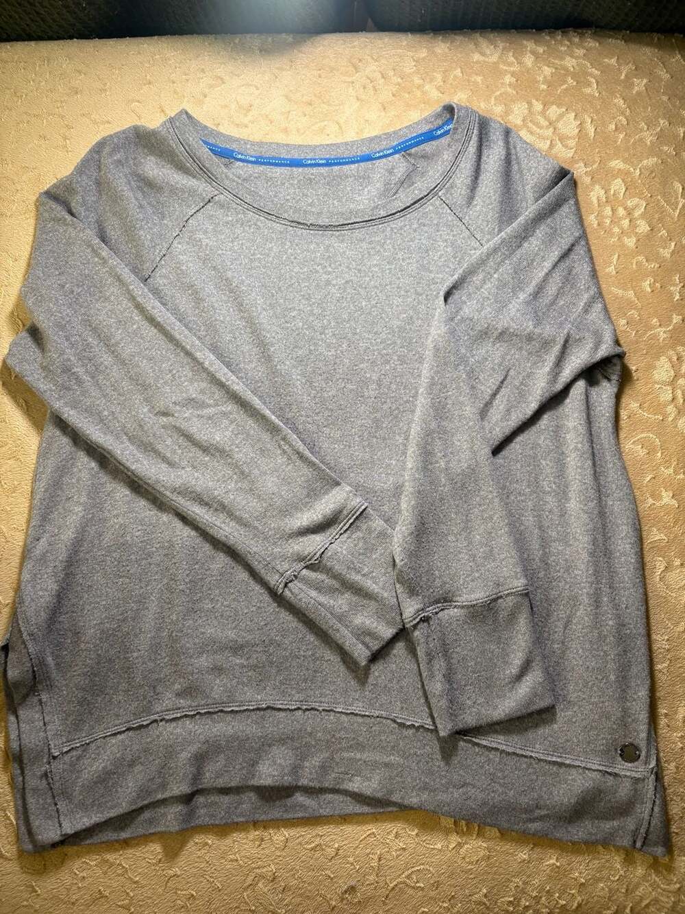 Calvin Klein Performance Grey Long Sleeve Sweatshirt Pullover Size L
